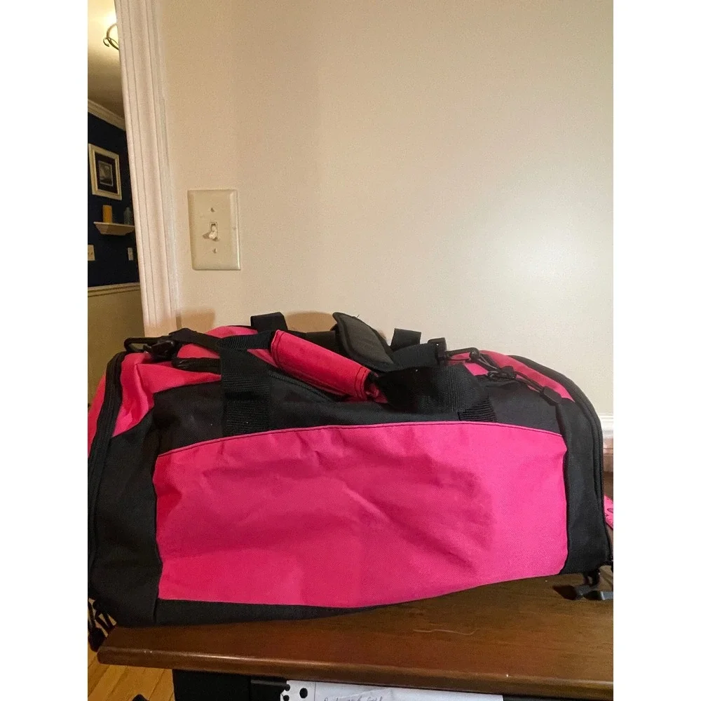 Toyota Duffel Bag Pink Black Gym Travel Gear Bag Embroidered Logo Canvas Small